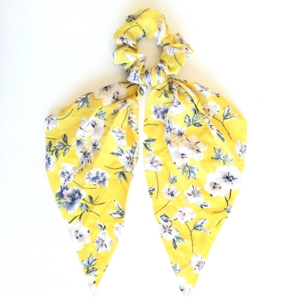 Callie Floral Hair Scarf - Yellow